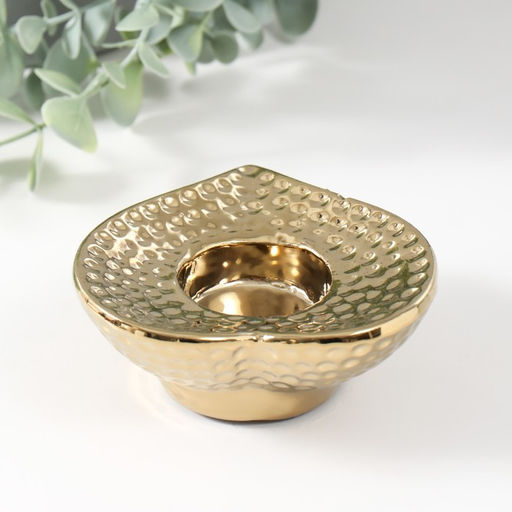 Подсвечник на 1 свечу Сердце, d=4 см, золото, 10.2?10.2?4.3 см