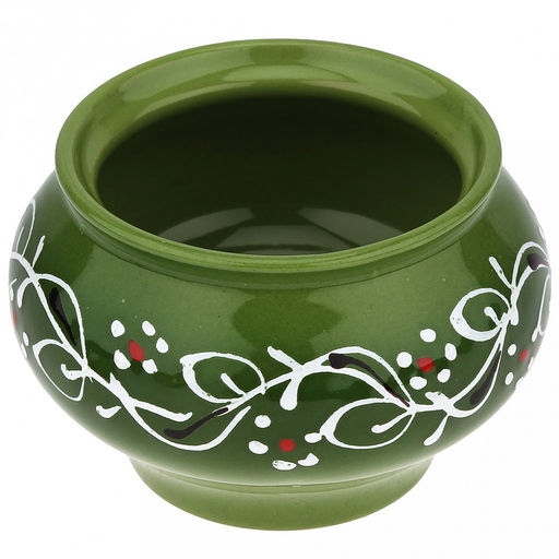 Горшок для жаркого керамический "Русский" 0,33л, д11,2см, h9,5см, "Ритм", с крышкой (Россия)