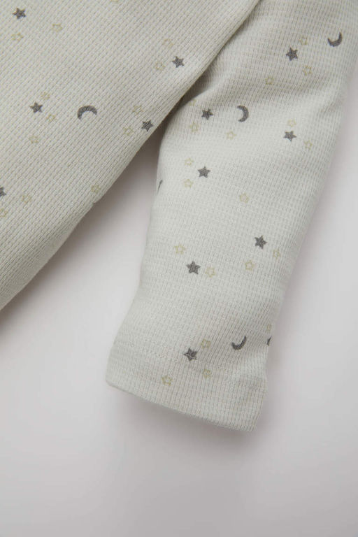 Набор вафель с длинными рукавами и звездами для мальчика, 2 шт. - Defacto фото 4