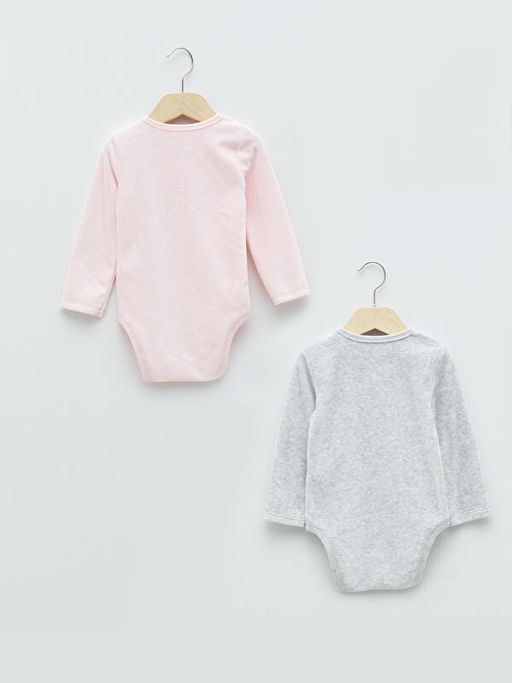 Bisiklet Yaka Uzun Kollu Kadife K?z Bebek ??t??tl? Body 2li - Waikiki фото 2