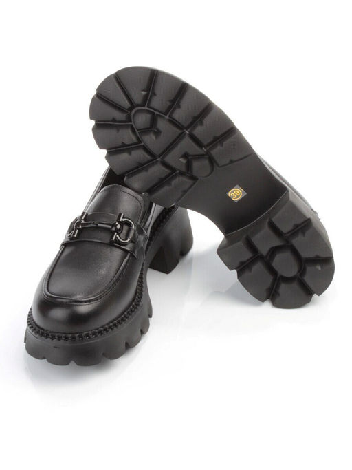 03-5936 BLACK Лоферы женские (натуральная кожа)