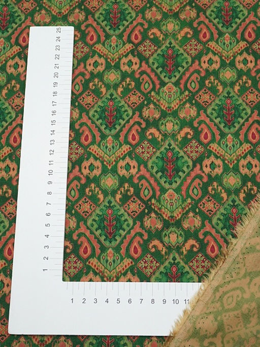 Штапель Премиум Дильдора цв.травяной, ш.1.5м, вискоза-100%, 125гр/м.кв - Купава фото 7
