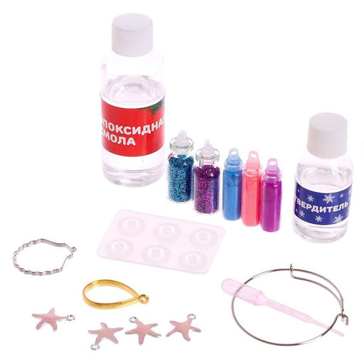 Набор для опытов Браслет с шармами из эпоксидной смолы, ракушка