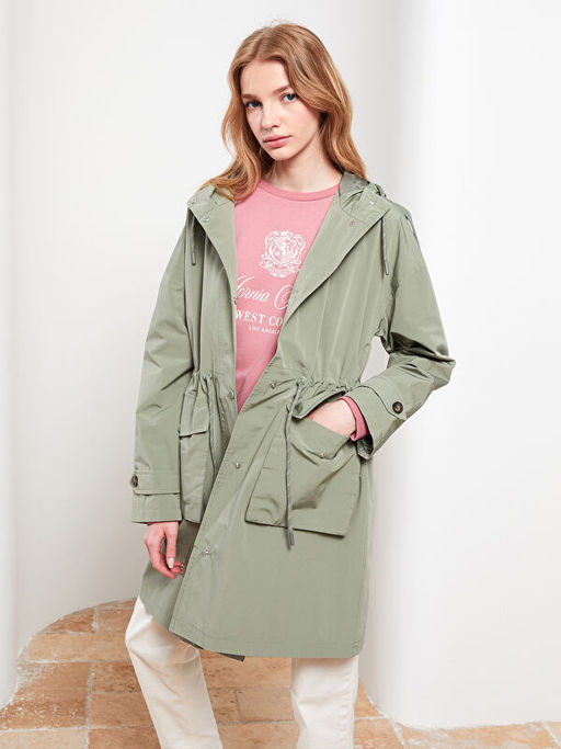 Kap??onlu D?z Uzun Kollu Kad?n Mont - Waikiki фото 2