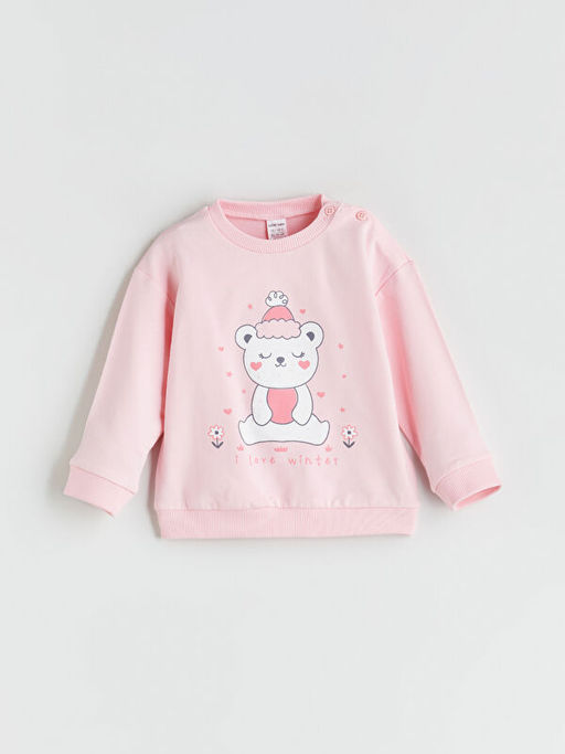 K?z Bebek Sweatshirt ve E?ofman Alt? 2li