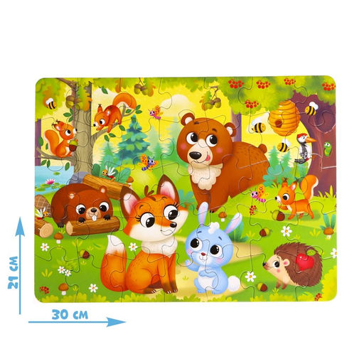 Пазл Зверята в лесу, 35 деталей - Puzzle time фото 2