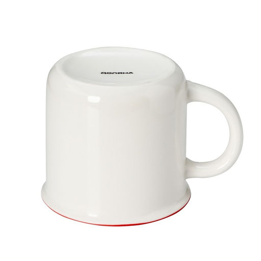 Кружка новогодняя Доляна Ёлочка, гори!, 380 мл, фарфор, белая  фото 3