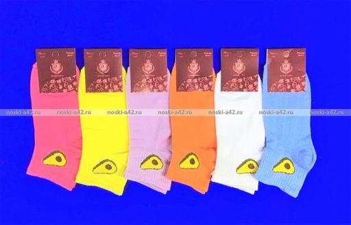 Цена за 10 пар. ЦВЕТНЫЕ НОСКИ женские АВОКАДО ECONOM 36-41 (фактически 36-40) - For you фото 6