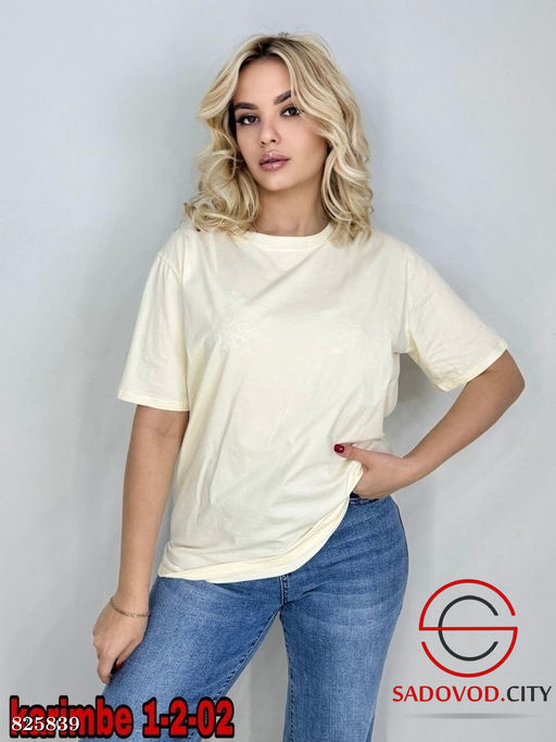 Футболка женская однотонная