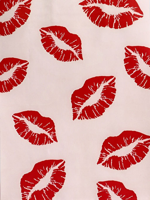 Цена за 3 шт. Пакет подарочный крафт "Поцелуи" 18 х 8 х 25 См