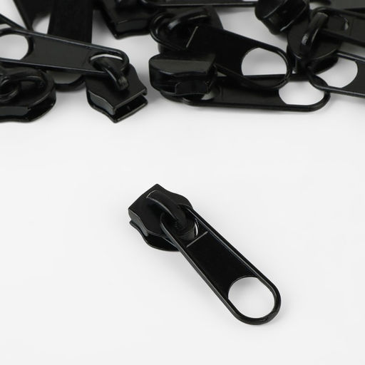 Цена за 10 шт. Набор: рулонная молния «Спираль» №5, 10 м, 20 бегунков, 40 верхних ограничителей, 20 нижних ограничителей, чёрный