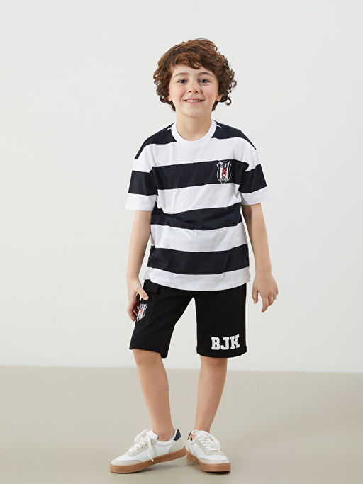 Be?ikta? Bask?l? ?izgili Erkek ?ocuk Ti??rt