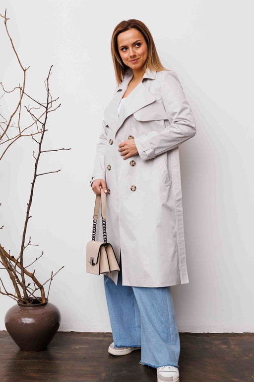 Плащ AURA 7033-170 жемчужный