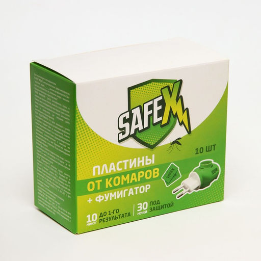 Цена за 2 шт. Комплект от комаров SAFEX( фумигатор+пластины), 1 шт.  фото 8