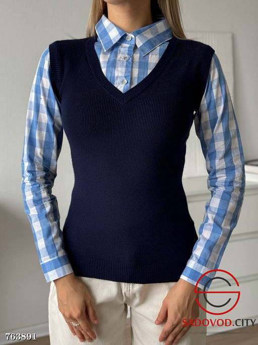 Рубашка в клетку женская - Fiona фото 2