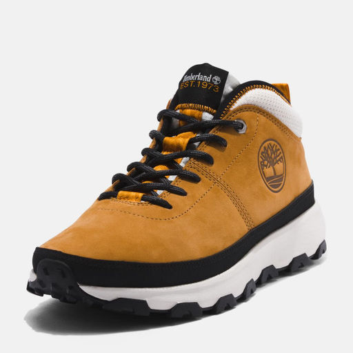 Мужские кроссовки для активного отдыха Timberland Winsor Trail Mid Leather желтые  фото 6
