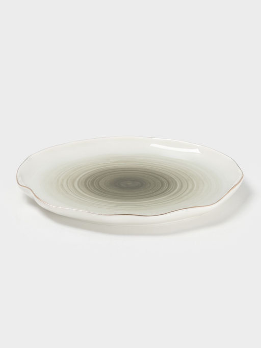 Тарелка обеденная Доляна Млечный путь, d=25 см, фарфор, серая  фото 2