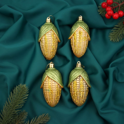 Ёлочные игрушки 4 шт. Кукуруза 104 см, жёлтый