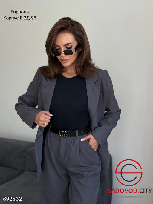 Классический женский костюм двойка с брюками палаццо - Bruno фото 7