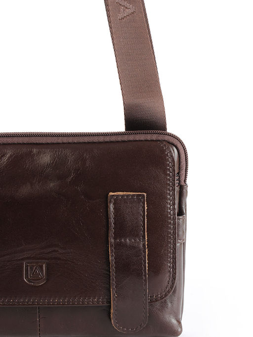 LACCOMA сумка VIN33558-2-коричневый натуральная кожа хлопок  фото 3