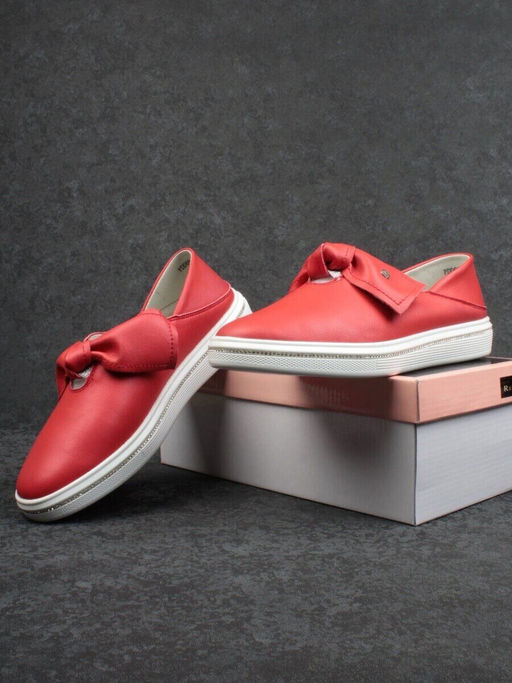 07-PDD69-5 RED Слипоны женские (натуральная кожа)