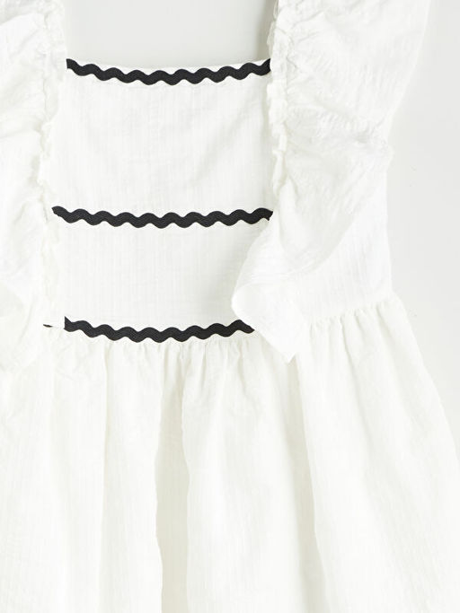 Kare Yaka K?z ?ocuk Elbise