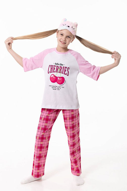 Пижама М225097Прб розовый/белый