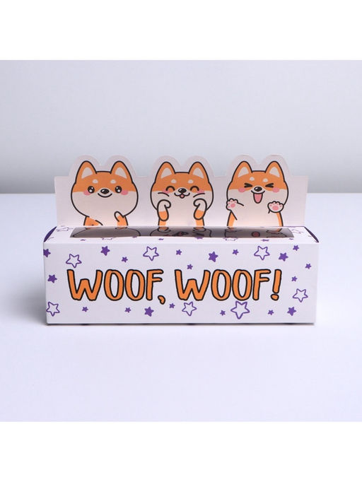 Цена за 5 шт. Коробка для макарун кондитерская, упаковка, «WOOF», 18×5.5×5.5 см