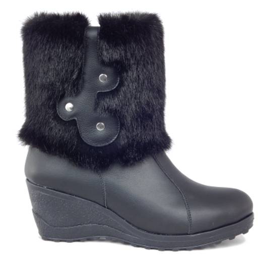 Унты женские на платформе. Черные. Короткие. Мех норка черная. Молния. - Roshva фото 2