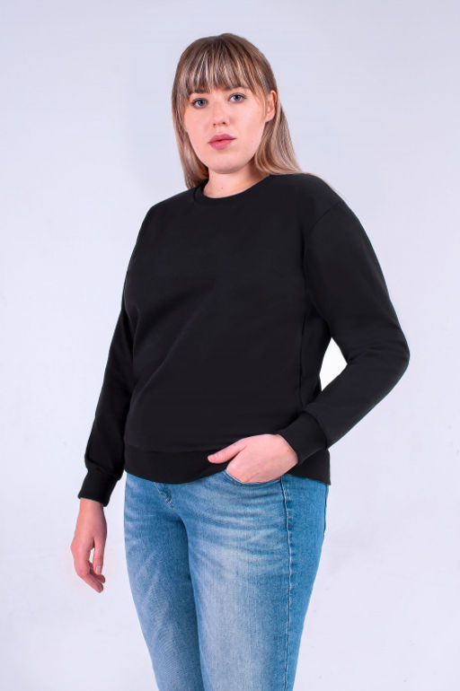 Арт. 13103 Толстовка женская 50-58 (5 шт) Цвет:черный