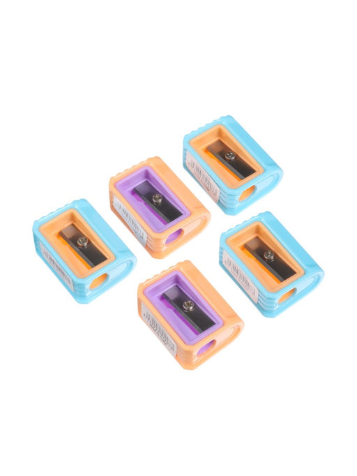 Набор точилок «Пастель», 5 штук, ребристая, МИКС