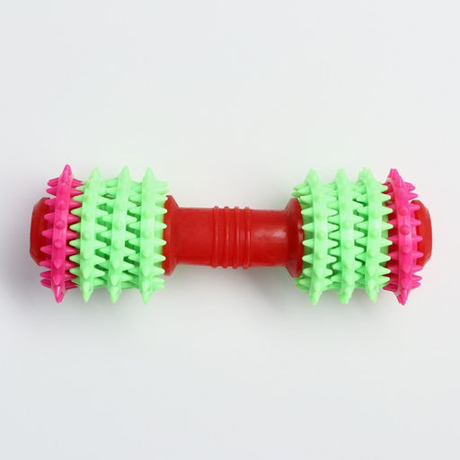 Игрушка жевательная 15,5 х 5,5 см, красная/зелёная/розовая - Пижон фото 2