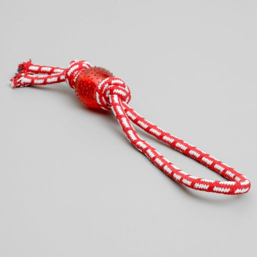 Игрушка канатная Узел с мячиком, до 80 г, микс цветов - Пижон фото 3