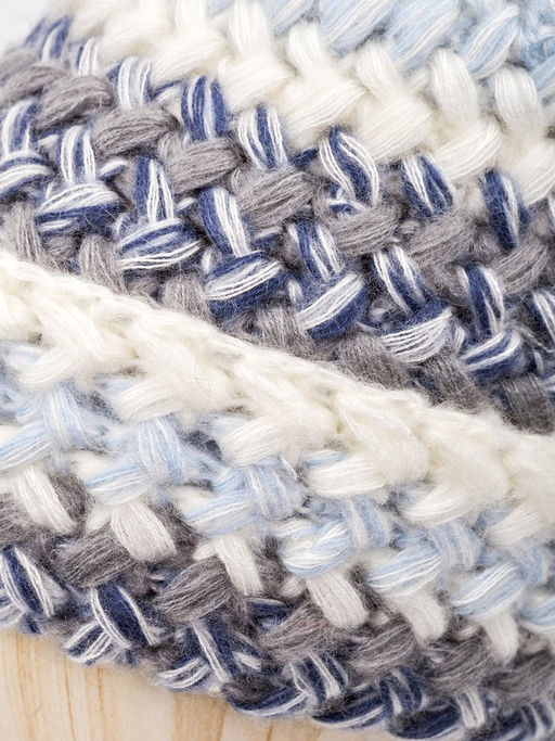 Шапка жен. шерсть+мох+акр LB-RR33001 blue/white