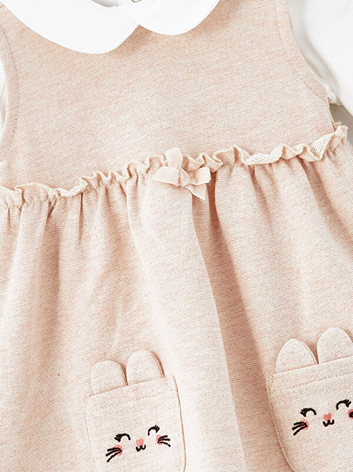 Bisiklet Yaka K?z Bebek Elbise ve Bluz 2li Tak?m - Waikiki фото 2