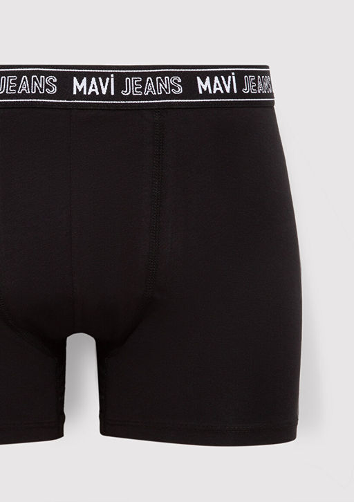 5li Basic Siyah Boxer - Mavi фото 3