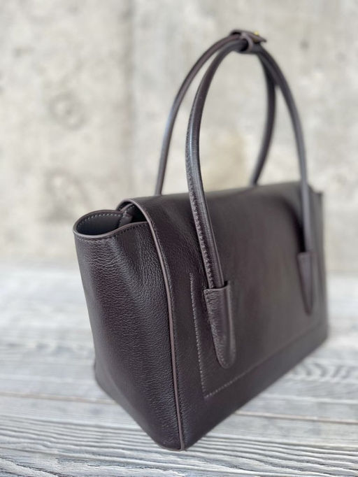 Женская кожаная сумка с клатчем 509286 Кофе