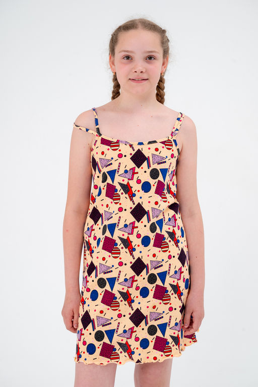 Ночная сорочка детская из кулирки Оливия мозайка - Амадэль фото 6