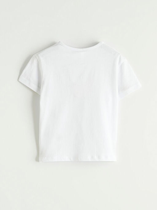 Bisiklet Yaka Kalp Nak??l? K?z ?ocuk Ti??rt