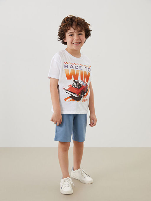 Hot Wheels Lisansl? Erkek Bebek Ti??rt ve ?ort 2li