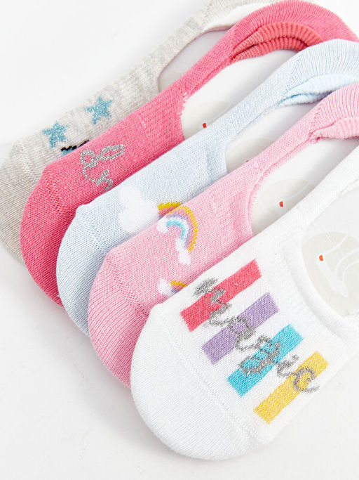 Desenli K?z ?ocuk Babet ?orap 5li - Waikiki фото 3