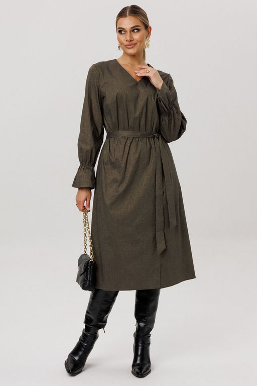 Платье ANELLI 1745 золотые струны  фото 5