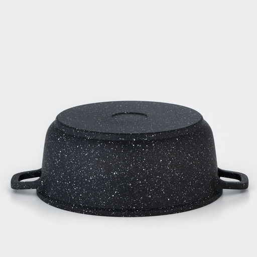 Кастрюля Доляна «Элит», 2 л, d=20 см, h=9 см, литые ручки, антипригарное покрытие, литой алюминий, чёрная