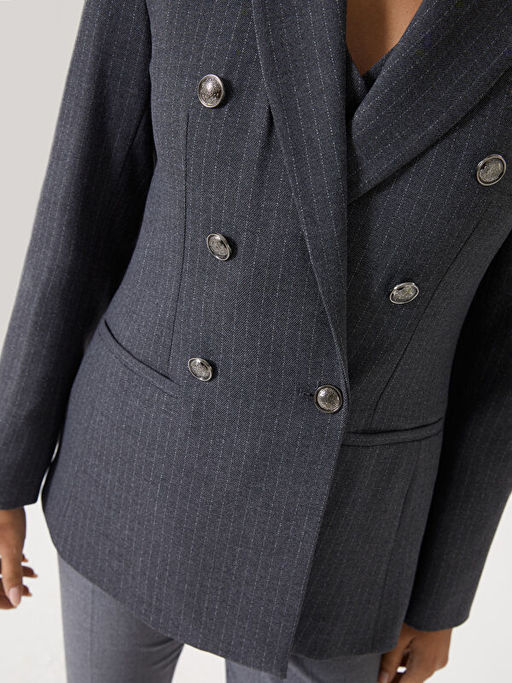 ?izgili Kad?n Blazer Ceket