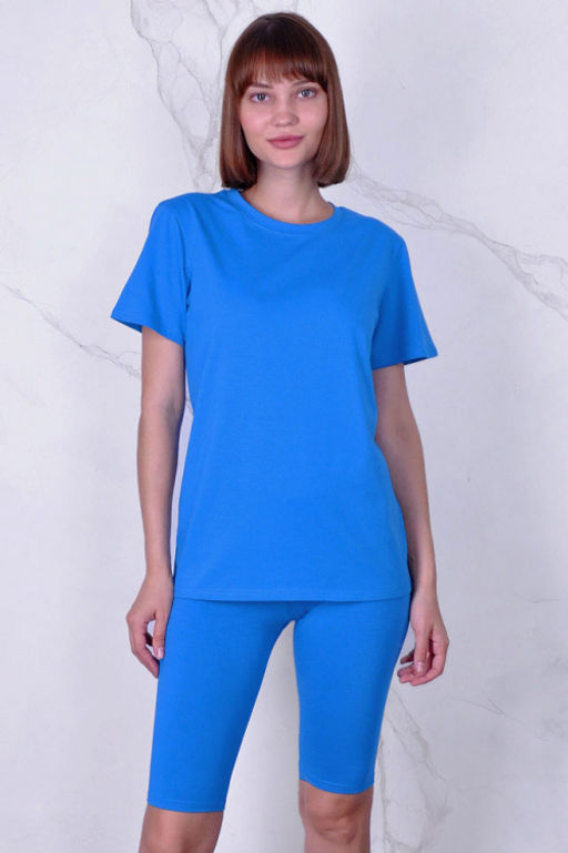 Арт. 2715 Костюм с велосипедками 42-50 (5 шт) Цвет:верх-фуксия, низ-фуксия - Калинка фото 11