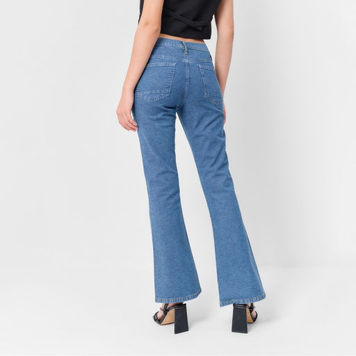 Джинсы женские клёш MIST: Denim, размер (33) 52, синие