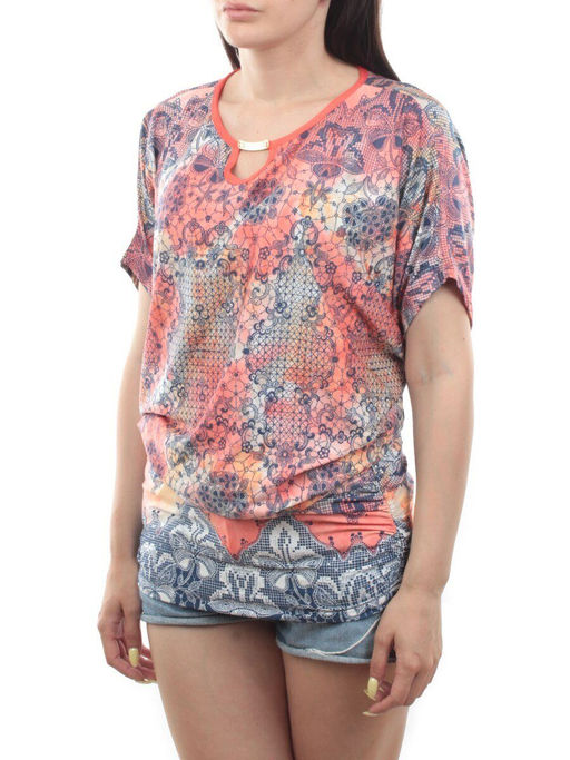 3946 PINK Туника женская (90% полиэстер, 10% эластан)
