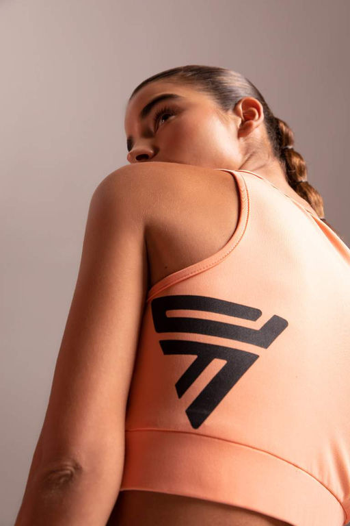 Спортивный бюстгальтер из плотной ткани DeFactoFit с круглым вырезом  фото 4