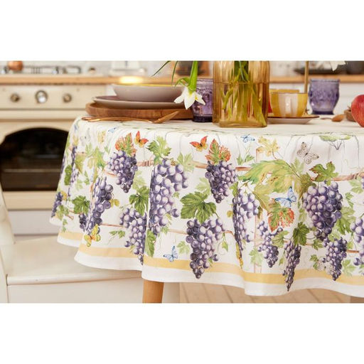 Скатерть «Этель» Provence, d=220 +/- 3 см, 100% хлопок, саржа 190 г/м²