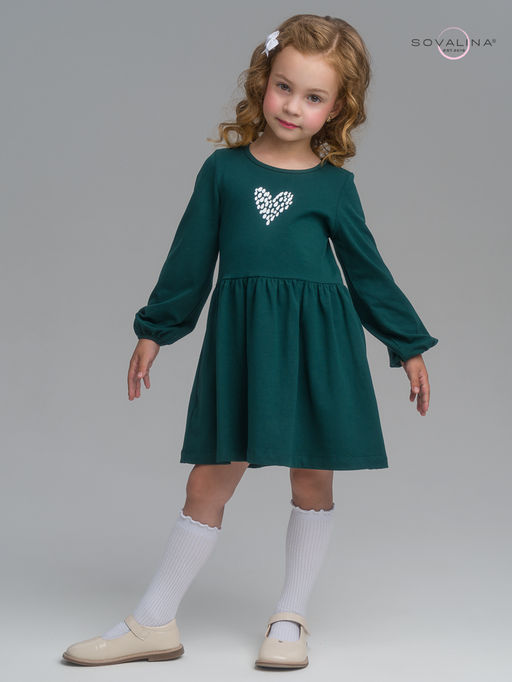 Платье Моана изумруд-лав